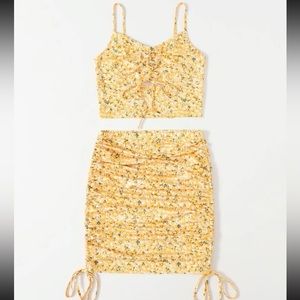 Two Piece Drawstring Dress